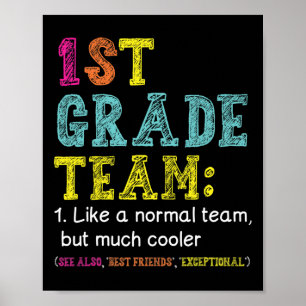 Fun 1. Klasse Team wie normal, aber Cooler auf Poster