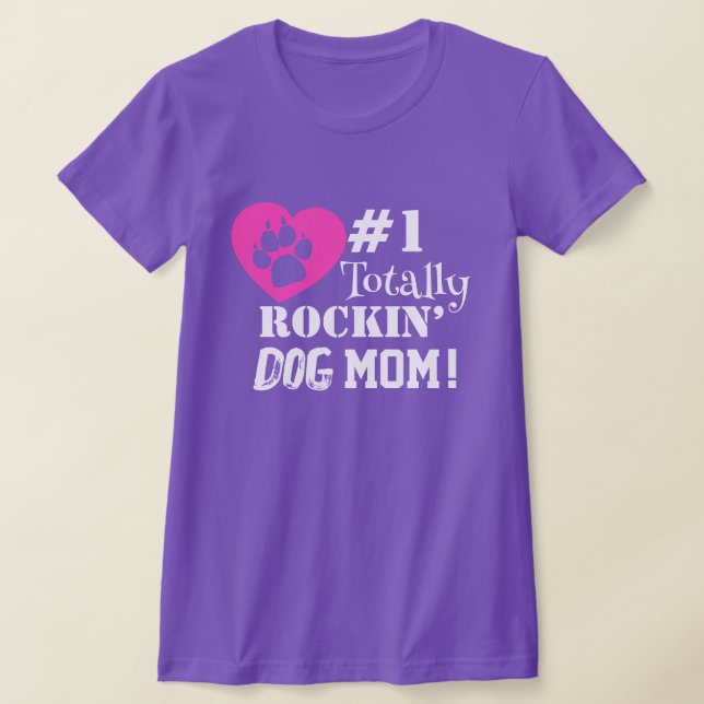 Fun #1 Totally Rockin Dog Mama (lila T - Shirt) T-Shirt (Ablage )