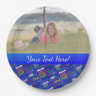 Fun 21. Geburtstag Party Personalisiert Monogramm Pappteller