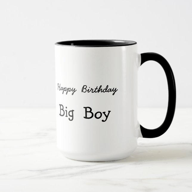 Fun 21 Happy Birthday Big Boy Geschenk Tasse (Rechts)
