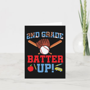 Fun 2. Klasse Baseball Spieler erster Schultag Karte