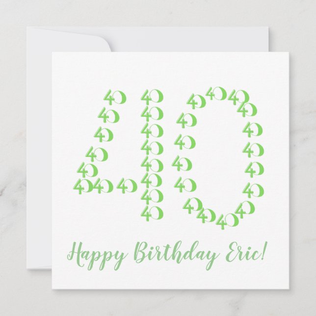 Fun 40 Geburtstagskarte (Vorderseite)