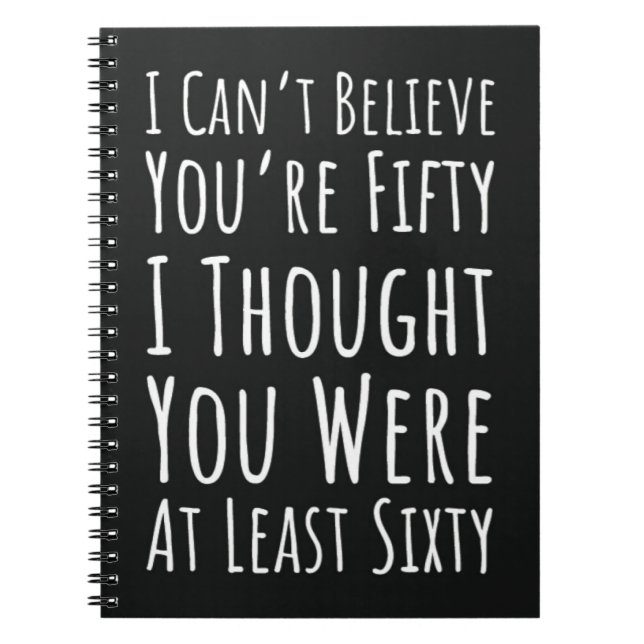 Fun 50th Birthday Gifts Fifty Unique Simple Humor Notizblock (Vorderseite)