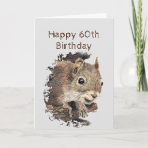 Fun 60. Geburtstag Nutty Advice von Eichhörnchen S Karte