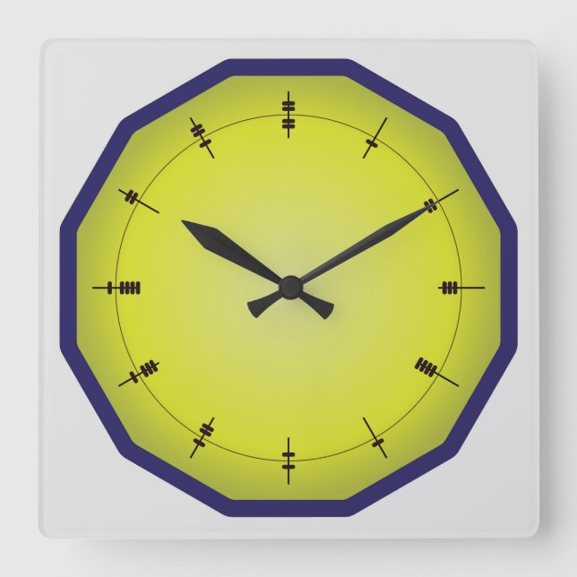Fun Abacus Style 12-seitig Quadratische Wanduhr (Vorderseite)