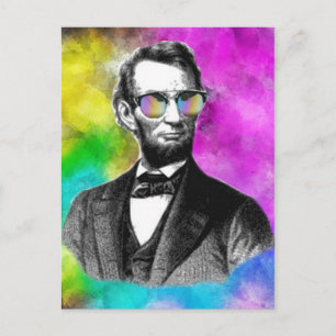 Fun Abraham Lincoln in Shades Postkarte