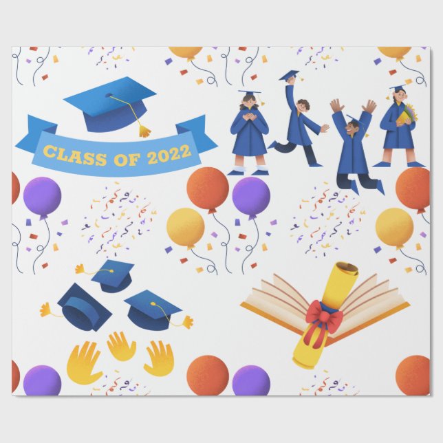 Fun-Abschluss-Klasse Geschenkpapier (Flach)