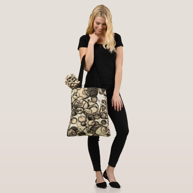 "Fun Abstrakt Neutral Black Tan Colors" Totentasch (Am Model)