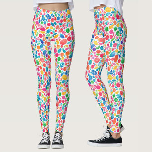 Fun Abstrakte farbenfrohe Regenbogen Polka Dot Was Leggings