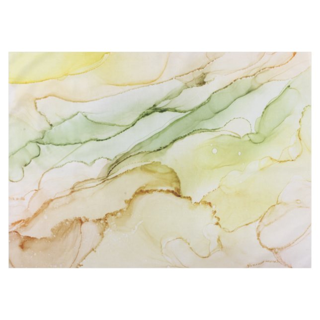 Fun Abstrakte Pastellfarben Grün, Beige Tablette Tischdecke (Vorderseite (Horizontal))