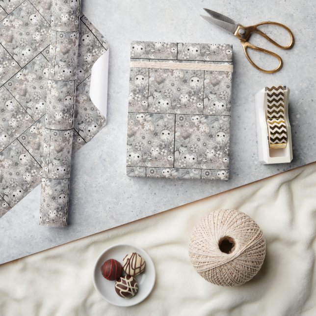 Fun Abstrakte Tiersammlung Geschenkpapier (Kunsthandwerk)