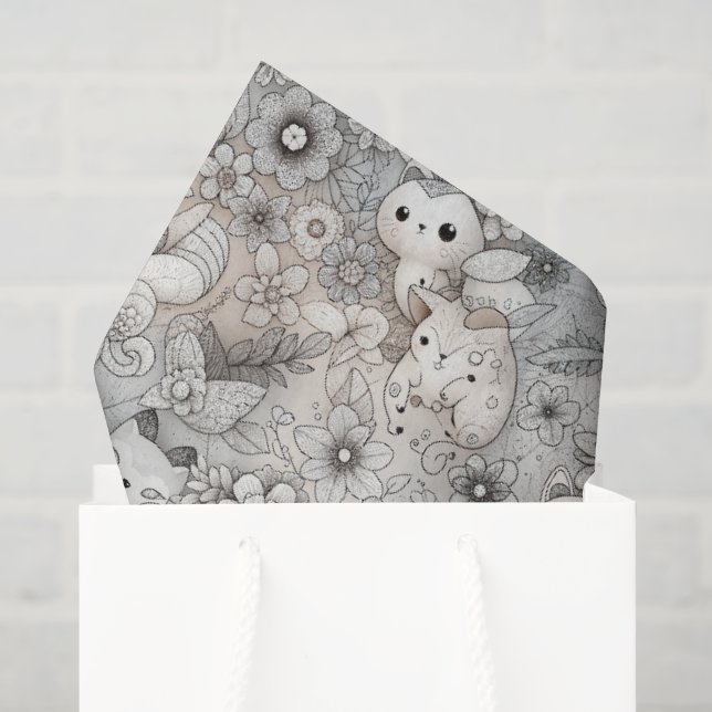 Fun Abstrakte Tiersammlung Seidenpapier (Geschenktüte)