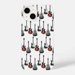 Fun Acoustic Electric Gitarren Music Pattern Desig iPhone 14 Hülle