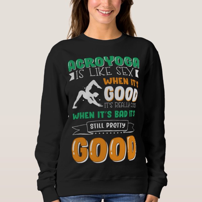 Fun Acroyoga for yoga Namaste fan Sweatshirt (Vorderseite)