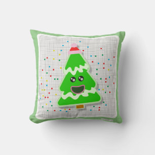 Fun Adorable Kawaii Weihnachtsbaum Cartoon Kissen