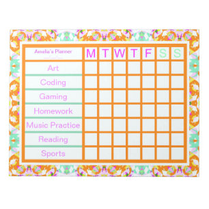 Fun After School Activities Hobbies Weekly Planner Notizblock
