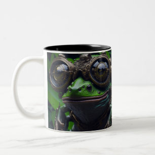 Fun AI Fantasy Frog mit Brillen Creature Tasse