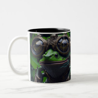 Fun AI Fantasy Frog mit Brillen Creature Tasse