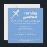 Fun Airplane Pilot Kids Blue Birthday Party Einladung<br><div class="desc">Das Kunstwerk verfügt über eine Flugzeugkunst sowie anpassbare Vorlagenfelder für die Personalisierung eines Kindergeburtstags - alle auf blauem Hintergrund präsentiert. Das Design ermöglicht die Anpassung der Hintergrundfarbe - falls gewünscht. Für spezielle Anfragen oder Fragen wenden Sie sich bitte an den Künstler unter wafadahdalcreates@gmail.com. © Wafa Y. Dahdal - Alle Rechte...</div>
