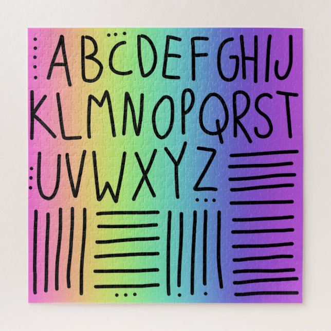 Fun Alphabet Rainbow Jigsaw Puzzle (Vertikal)