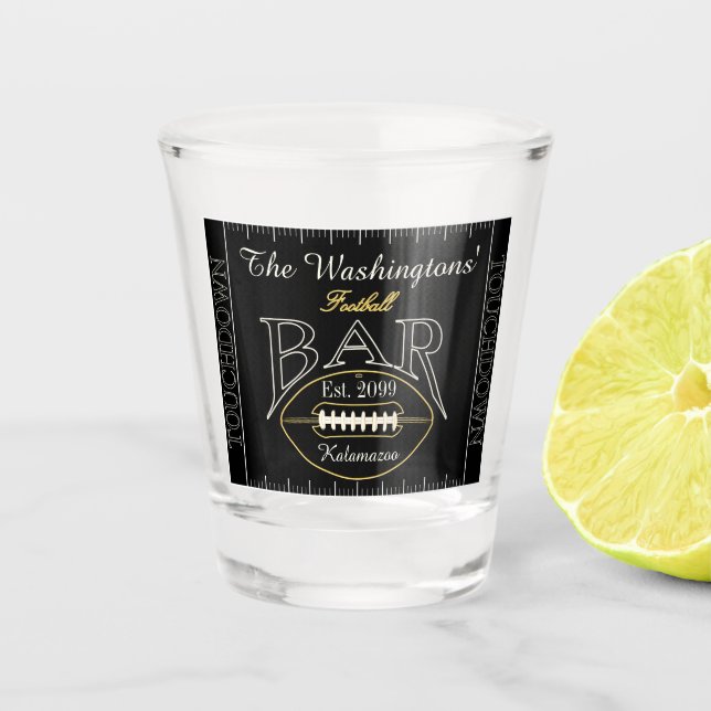 Fun American Football Bar Trinkbehälter Schnapsglas (Vorderseite)