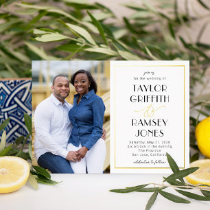 Fun Ampersand FOIL bearbeitbares Foto Hochzeit Folieneinladung