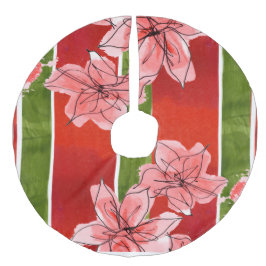 FUN AND FABULOUS CHRISTMAS TREE SKIRT LEINENIMITAT WEIHNACHTSBAUMDECKE