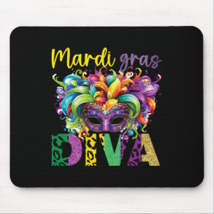 Fun and Festivals Mardi Gras Diva Auge faszinieren Mousepad