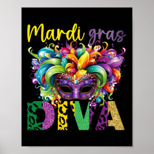 Fun and Festivals Mardi Gras Diva Auge faszinieren Poster