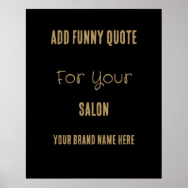 Fun-Angebot für Ihren Salon Gold Black Post Poster