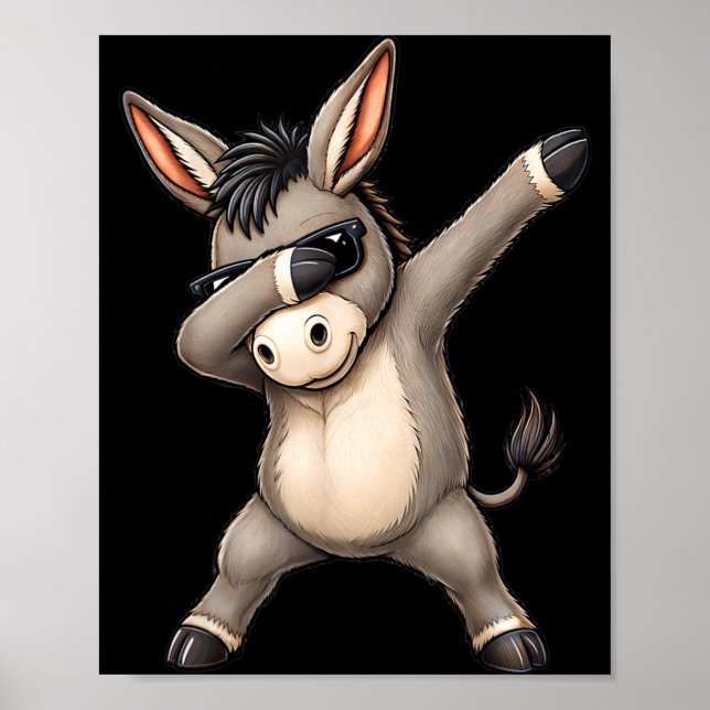 Fun Animal Dabbing Cool Stylish Dab Dance Poster (Vorne)