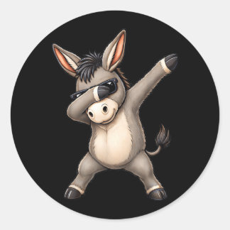 Fun Animal Dabbing Cool Stylish Dab Dance Runder Aufkleber
