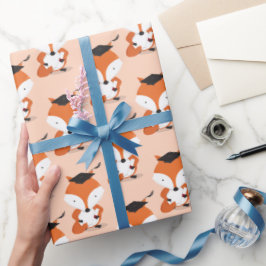 Fun Animal Fox Abschluss Geschenkpapier