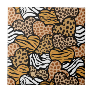Fun-Animal-Muster Herzen Fliese