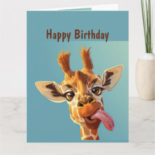 Fun Animal Spaß Giraffe Geburtstag Karte