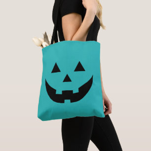 Fun aquamarine Kürbislaterne Kürbisgesicht Hallowe