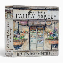 Fun Aquarellbäckerei Kochbuch 3 Ring Binder