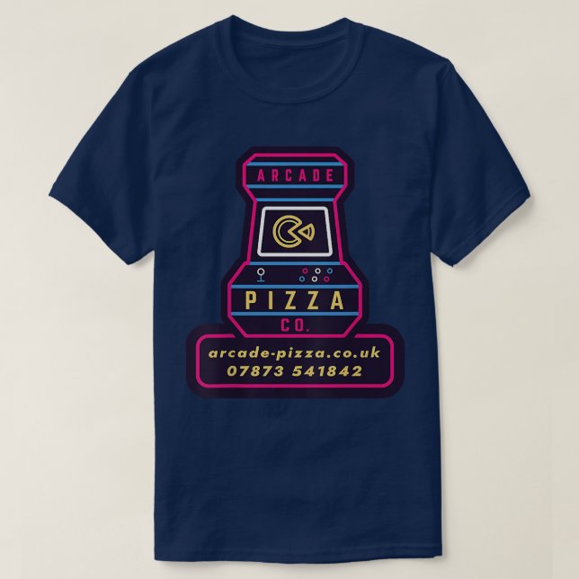 Fun Arcde Pizza Merch  T-Shirt (Design vorne)