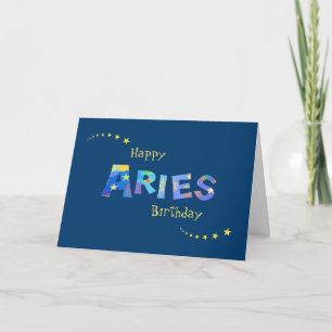 Fun ARIES Zodiac Sign Geburtstag Gruß Karte