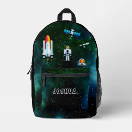 Fun Astronaut Collage Personalisiert Bedruckter Rucksack
