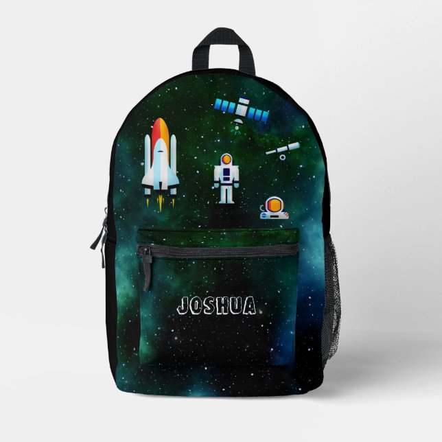 Fun Astronaut Collage Personalisiert Bedruckter Rucksack (Vorderseite)