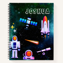 Fun Astronaut Collage Personalisiert Sketch Notizbuch