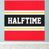 Fun Athletic Bright Red Black HALFTIME Streifen
