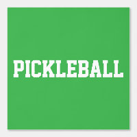 Fun Athletic White PICKLEBALL Text auf Kelly Green