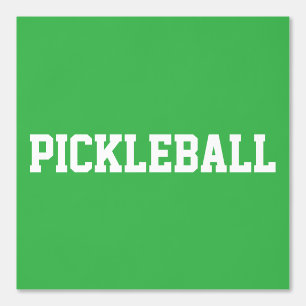 Fun Athletic White PICKLEBALL Text auf Kelly Green Tapete