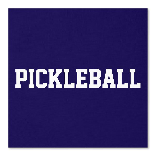 Fun Athletic White PICKLEBALL Text auf Navy Blue Tapete (Vorderseite)