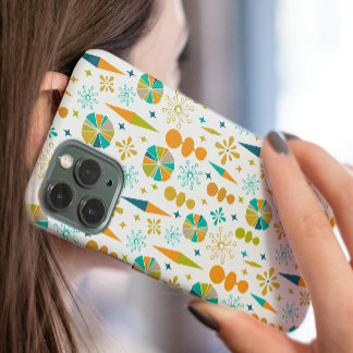 Fun Atomic Age Retro Formen Sternexplosion Mitte d iPhone 16 Hülle