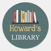 FUN! Aufkleber - Bibliothek - Personalisiert - Nam