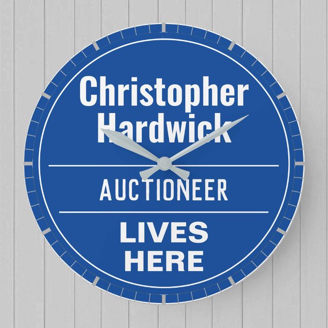 Fun Auktionator Wand Plaque Stil große Uhr (Von Creator hochgeladen)