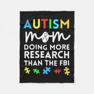 Fun Autismus Mama mehr Forschung für autistisches  Fleecedecke